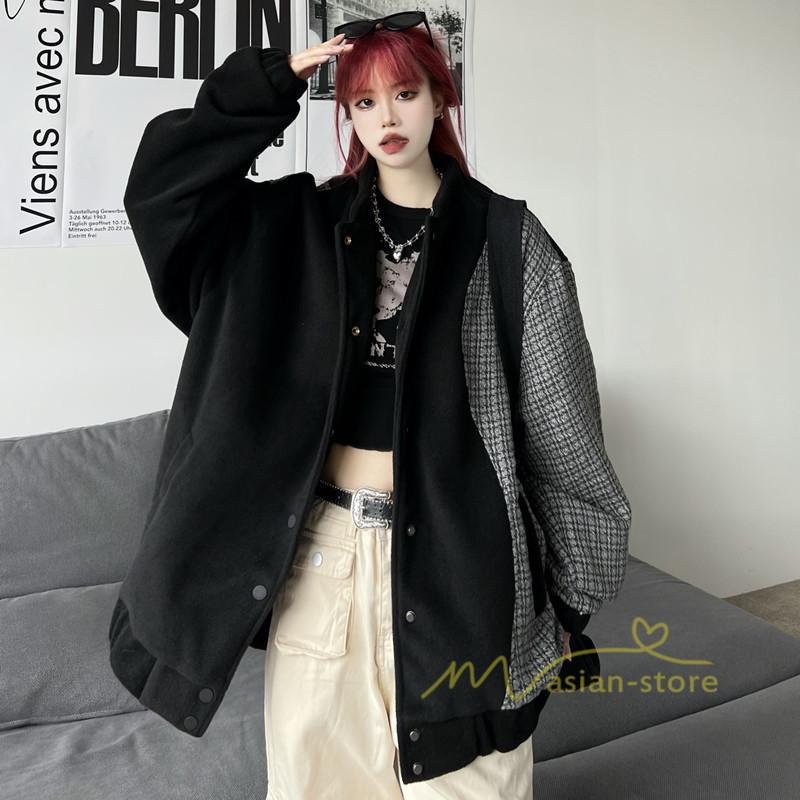 コート・ジャケット | ジャケット レディース アウター 長袖 ブルゾン メンズ スタンドカラージャケット トップス 20代30代 ゆったり 40代50代 オーバー Oversize 羽織り 秋冬