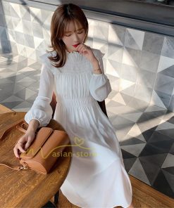 マキシ | ワンピース レディース ゆったり 長袖 オシャレ 呼ばれ 韓国風 二次会 同窓会 通勤 ロング丈 新春 ロング 着痩せ エレガント きれいめ 20代30代40代 体型カバー