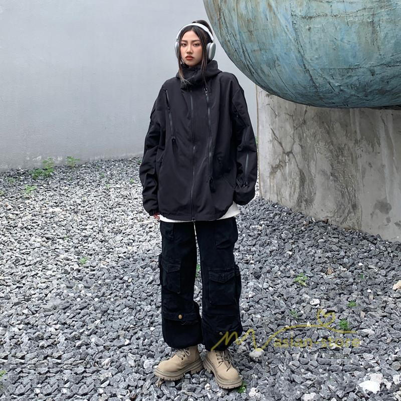 コート・ジャケット | マウンテンパーカー レディース アウター パーカー ジャケット メンズ 男女兼用 ブルゾン カジュアル 大きいサイズ Oversize 羽織り 防風 無地 ゆったり