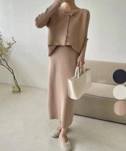 セットアップ | セットアップニット スカート レディース