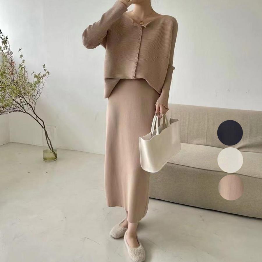 セットアップ | セットアップニット スカート レディース