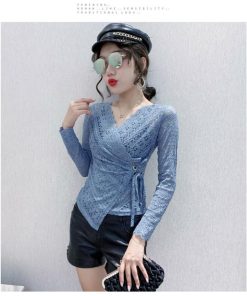 ｔシャツ・カットソー | ブラウス レース トップス Vネック 総レース 長袖 総花柄 レディース オフィス カットソー 透け感 エレガント 大人 重ね着 インナー きれいめ セクシー 春秋