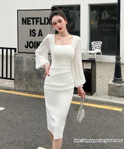 タイト | ワンピースタイトワンピース長袖 上品 セクシー高級感 ワンピース タイトワンピース ヒップアップ スリム 美ライン シルエット お呼ばれ エレガント