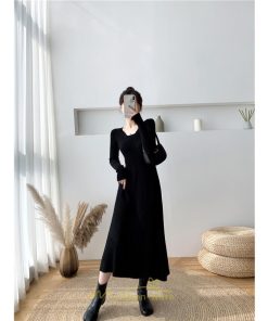 ニットワンピース | ワンピース 秋 秋服 レディース ニット ロングワンピース ロング 長袖 冬 冬服 Aライン 着痩せ 大人上品 お出かけ デート エレガント 送料無料 20代30代40代