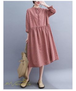 ミディアム | ワンピース ゆるワンピース レディース チェック柄 ゆったり 秋コーデ 着痩せ 体型カバー 可愛い 長袖ワンピース 大きいサイズ ポケット ひざ丈