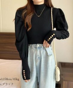 ニット・セーター | ニットトップス プチハイネック 長袖