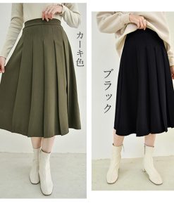 ひざ丈スカート | プリーツスカート ひざ下丈 春秋冬