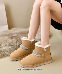 ブーツ | ムートンレディース 靴 スノーシューズ 裏起毛 防寒 内ボア 冬靴 おしゃれ 2022新作 美脚 疲れない 保温 美脚 歩きやすい あったか 可愛い 冬