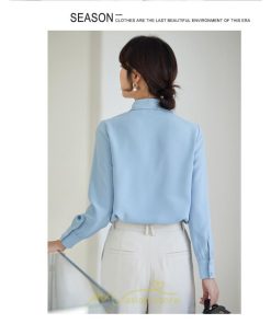 シャツ・ブラウス | ブラウス レディース 長袖 50代 白 シャツ ゆったり トップス きれいめ フォーマル 上品 フェミニン 青 高品質 40代 OL 通勤 フォーマル 20代 30代