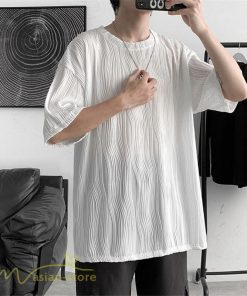 Tシャツ | Tシャツ メンズ カットソー 半袖丸首 シンプル ストライプ 夏新作 カッコウイイ メンズスタイル 上品 半袖 白 カジュアル 黒 クルーネック