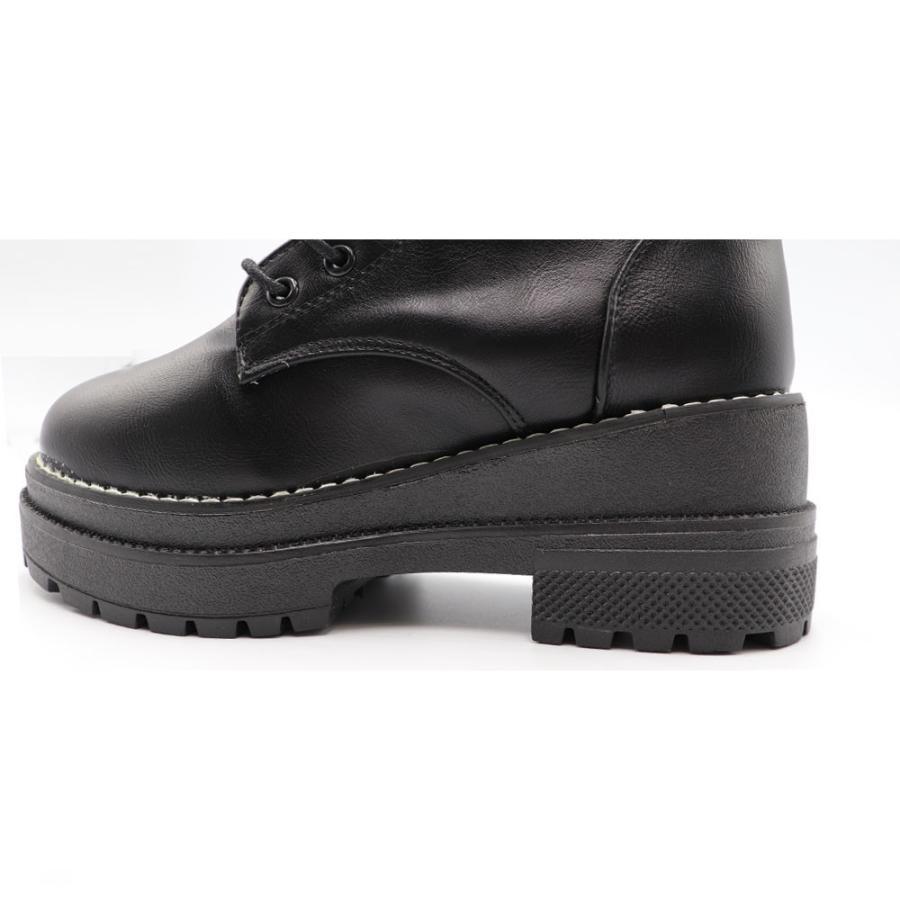 ショートブーツ | レースアップ 厚底 ブーツ 春秋冬 歩きやすい ワークブーツ ショート シューズ 美脚 レディース