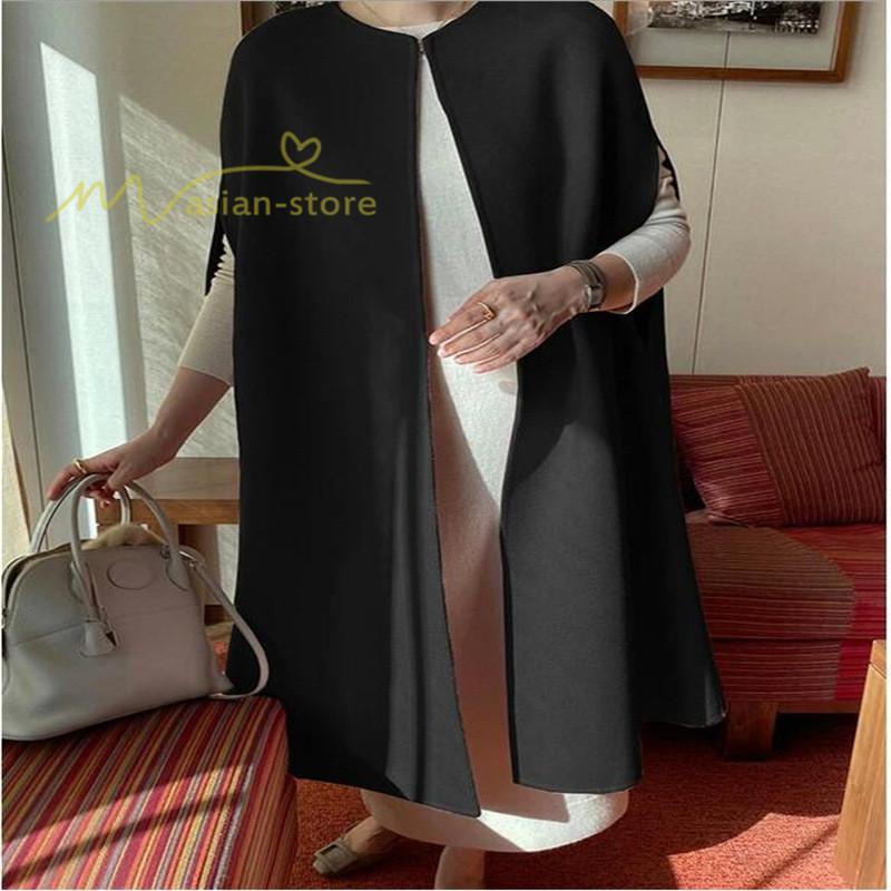 ベスト | ジレ 秋冬 レディース ベストコート ドロップショルダー 秋物 ロング丈 羽織り カーディガン ノーカラー 黒 ゆったり アウター 無地 大人 温かみ