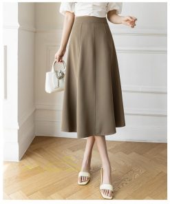 スカート | フレア無地 きれいめ 30代 40代 50代 着やせ 上品 ボトムス 春秋 夏 お洒落 通勤 エレガント 着痩せ 着回し ハイウエスト カジュアル 通学 お出かけ