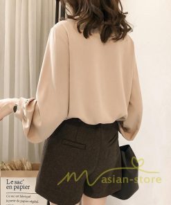 在庫ある | 長袖ブラウス レディース 秋物 シャツレディース ブラウスシャツ オフィス シフォンブラウス 30代40代50代 リボン フェミニン 3色 OL トップス フリル