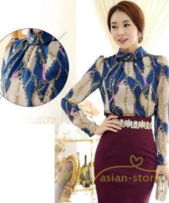 在庫ある | 短納期ブラウスレディースシャツ シフォンブラウス ビジネスカジュアルシャツトップス オフィスブラウス フォーマルシャツ 薄手 プリント 通学通勤 春夏衣装