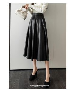 スカート | ロングレザーフレアAライン秋 冬 レディース ロング丈 着痩せ 20代 30代 40代 2022年 50代 送料無料