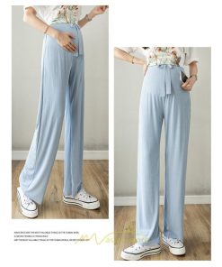 パンツ レギンス | 夏マタニティパンツ ワイドパンツ 涼感 ひんやり ウエストゴム 産前産後 妊婦 妊娠 無地 お腹包む 柔らか 夏パンツ 落ち感 マタニティ ママ ゆったり