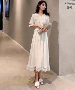 ミディアム | Aラインワンピース レディース ワンピース 着痩せ 上品 半袖 通勤 通学 おしゃれ サマーワンピース 春 夏 上品 レース 30代 20代 通学 40代 Aライン 通勤