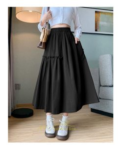 スカート | フレアロング レディース ボトムス ロングAライン ミモレ丈 かっこいい ハイウエスト オシャレ キレイめ 着痩せ