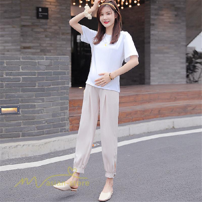 パンツ レギンス | マタニティパンツ レディース 妊婦服 テーパードパンツ 着痩せ 無地 マタニティウェア カジュアル 大きいサイズ 薄手 ウエスト調整 夏 マタニティ パンツ 春