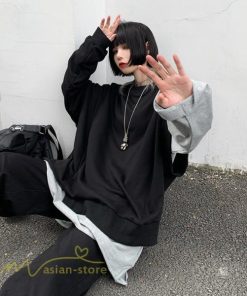 パーカー | 不規則 トップス レディース 2021新作 ワイドプルオーバー フードなし Tシャツ 長袖 インナー 日常感 着回し ゆったり 単品売り カジュアル