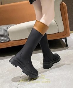 ロングブーツ | レディース ブーツ 厚底 歩きやすい 痛くない 定番 カジュアル 人気ブーツ ファスナー 黒 ブラック 美脚 おしゃれ オフホワイト 白 ブラウン