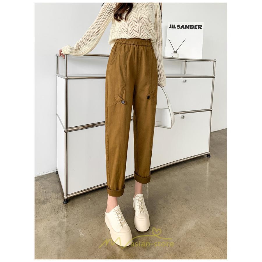 チノ・テーパード・ジョガー・スキニーパン | テーパードパンツ パンツ レディース ボトムス ストレッチ 美脚 コットン ハイウエスト 快適 楽チン 体型カバー 着痩せ 買い物 運動 部屋着 お出かけ スポーツ