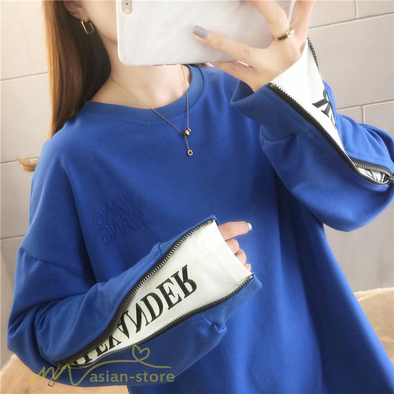 パーカー | トレーナー レディース 秋物 長袖フェイク ロングT 重ね着風 スウェット トップス 秋服 ゆったり 秋冬 大人 プルオーバー 20代30代40代50代60代