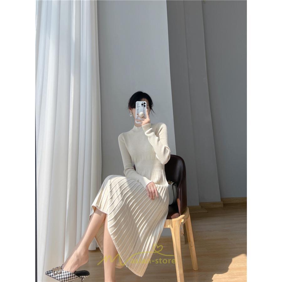 ニットワンピース | ワンピース 秋 秋服 レディース ニット ロングワンピース ロング 長袖 冬 冬服 可愛い フェミニン 20代30代40代50代 上品 送料無料 エレガント 高級感