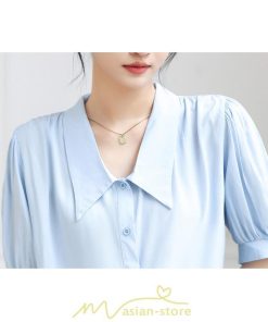 シャツ・ブラウス | ブラウス 半袖 レディース シャツ おしゃれ トップス レトロ オフィス 通勤 夏コーデ シンプル Vネック 上品 華奢見え 20代30代40代 着痩せ エレガント