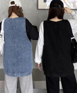 ベスト | デニムジレ Vネック レディース