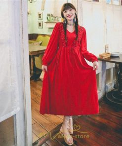 マキシ | ロングワンピース レディース ワンピ 夏 秋 長袖 可愛い 部屋着 リゾート Vネック 綿麻 花柄 高見え 旅行 20代30代40代 エスニック風 細見え レトロ風 お泊り