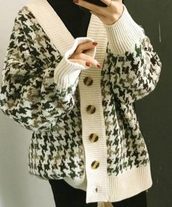 ニット・セーター | チェック柄 カーディガン レディース