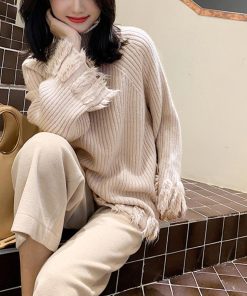 ニット・セーター | フリンジ ニットセーター レディース秋冬