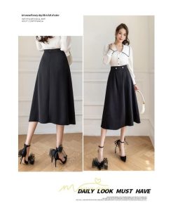 スカート | レディース ボトムス ロング丈 ミモレ丈 Aライン 楽チン 大人 きれいめ 20代 30代 40代 通勤 脚長効果 OL オシャレ 上品 ビジネス オフィス