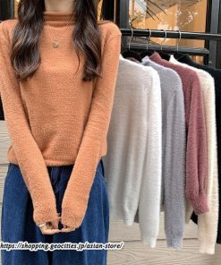 ニット・セーター | カットソー ニット レディース ハイネック 長袖 秋冬 春 トップス スリム ストレッチ インナー 無地 長袖ニット 長袖カットソー 着痩せ 通学通勤 プルオーバー