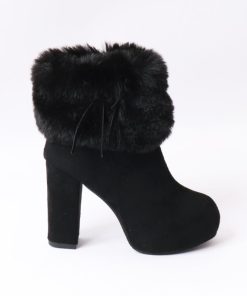 ショートブーツ | ファーブーツ ブーティー 太ヒール 韓国