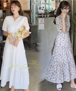 マキシ | ワンピース レディース 夏 40代 きれいめ 膝丈ワンピース 半袖 シフォンワンピ フリル ロング丈ワンピ オシャレ 着痩せ カジュアル 上品 上品 エレガント 新作