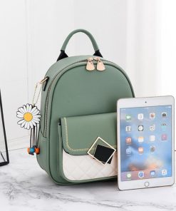 リュック | デイパック 3way レディース おしゃれ 小さめ フェイクレザー バックパック 配色 リュックサック ミニバイカラー