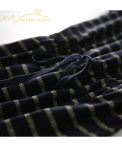 ミディアム | ワンピース レディース 夏服 綿ワンピース Aライン クルーネック 半袖 コットン おしゃれ キレイめ ウエストリボン付き 膝丈 ボーダー