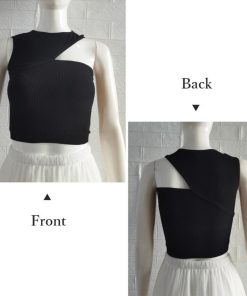 キャミソール | アシンメトリー タンクトップ カップ付き