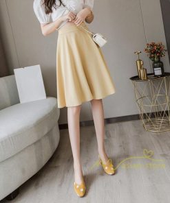 スカート | 膝丈 春秋 無地 フレアレディース ミディアム丈 ペンシルミモレ 黒 大人 20代 30代 40代 上品 OL エレガント 母 ママ