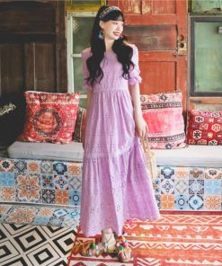 マキシ | ワンピース 夏 レース 半袖 ロングワンピ ワンピ ロング丈ワンピース ロングワンピース 無地 可愛い ナチュラル きれいめ 外出 大人 お出かけ かわいい 着痩せ