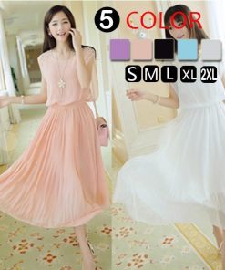 マキシ | プリーツワンピース 半袖ワンピース 夏物 無地 フレアワンピース 可愛い お呼ばれワンピース パーティー ミモレ丈 20代30代40代 女っぽい ロング フェミニン