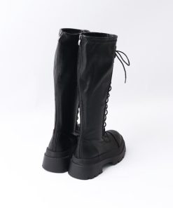 ニーハイブーツ | レースアップ ロングブーツ 厚底 韓国