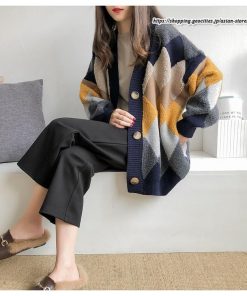 カーディガン | ニットレディース アウター ニットアウター 羽織り フロントボタン ボリューム感 大きめ ゆったり 20代30代 ミドル ゆるシルエット