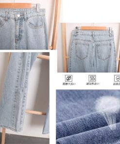 デニム | ストレートデニムパンツ ハイウエスト美脚