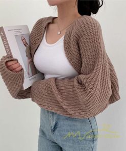 カーディガン | ニットショート丈 アウター レディース 羽織り 無地 長袖 ライトアウター セーター 可愛い 通学通勤 20代30代 ニット 春秋