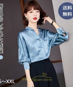 シャツ・ブラウス | ブラウス 長袖 レディース おしゃれ トップス シフォンブラウス ｖネック オフィス 通勤 ゆったり 体型カバー 秋服 可愛い オシャレ お出かけ 上品 着痩せ