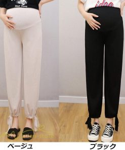 パンツ レギンス | ワイドパンツ 妊婦服 カジュアル レディース 産前 マタニティウェア ゆったり ウエスト調整 大きいサイズ 無地 ママ 夏 春 ストレッチ マタニティパンツ 9分丈